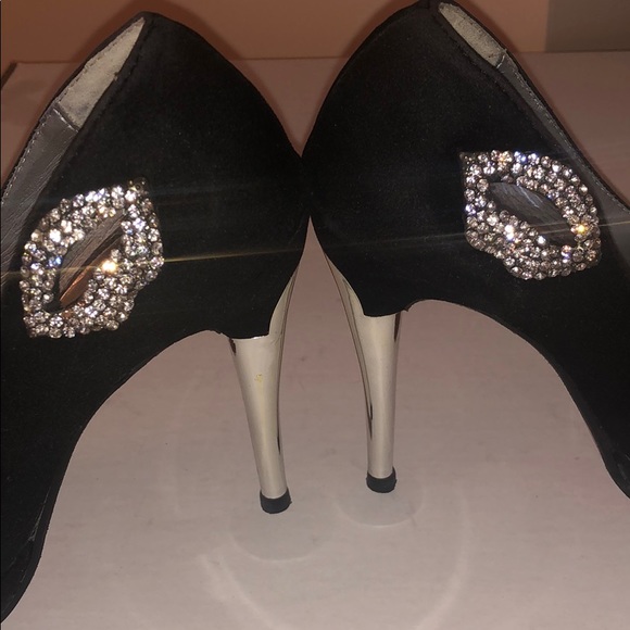 Velvet fabric heels shoes - Picture 11 of 12